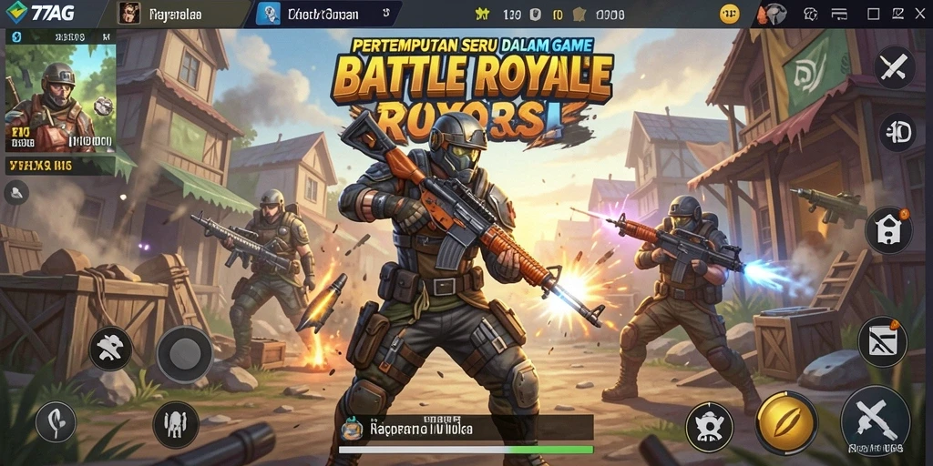 Gameplay seru dalam 77AG, siap beraksi di medan perang.