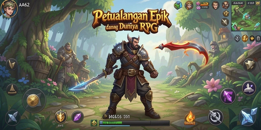 Tampilan luar biasa dari gameplay RPG AA62 dengan aksi seru.