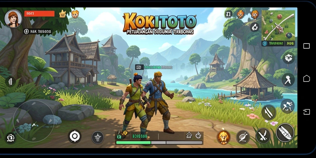 Screenshot KOKITOTO menampilkan aksi seru dalam petualangan Open World.