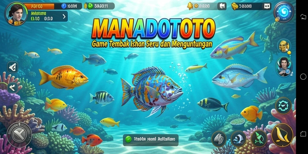 Gameplay menembak ikan yang menarik dalam MANADOTOTO.