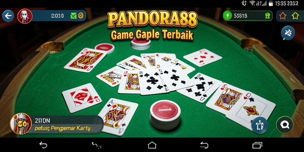 Tampilan gameplay PANDORA88 dengan suasana Gaple yang menarik.