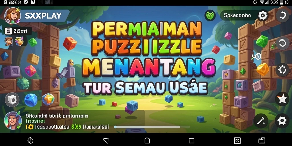 Tampilan gameplay SXXPLAY dengan berbagai teka-teki menarik.