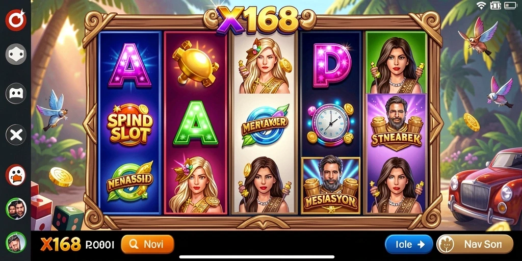 Tampilan gameplay slot X168 yang menakjubkan dan mengasyikkan.
