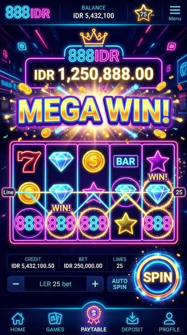 Tampilan antarmuka pengguna 888idr yang ramah dan modern.